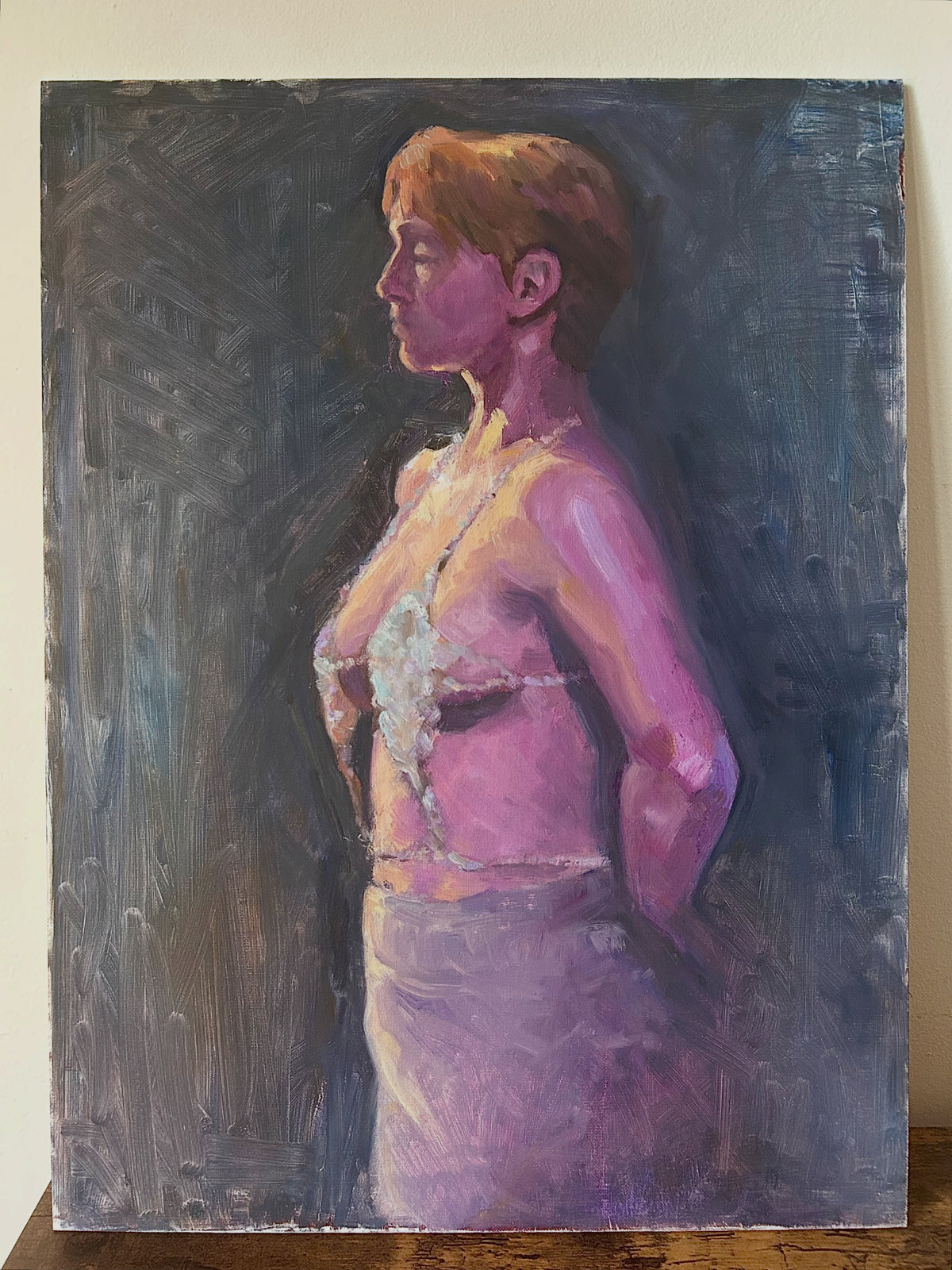 Woman in Sparkling Top