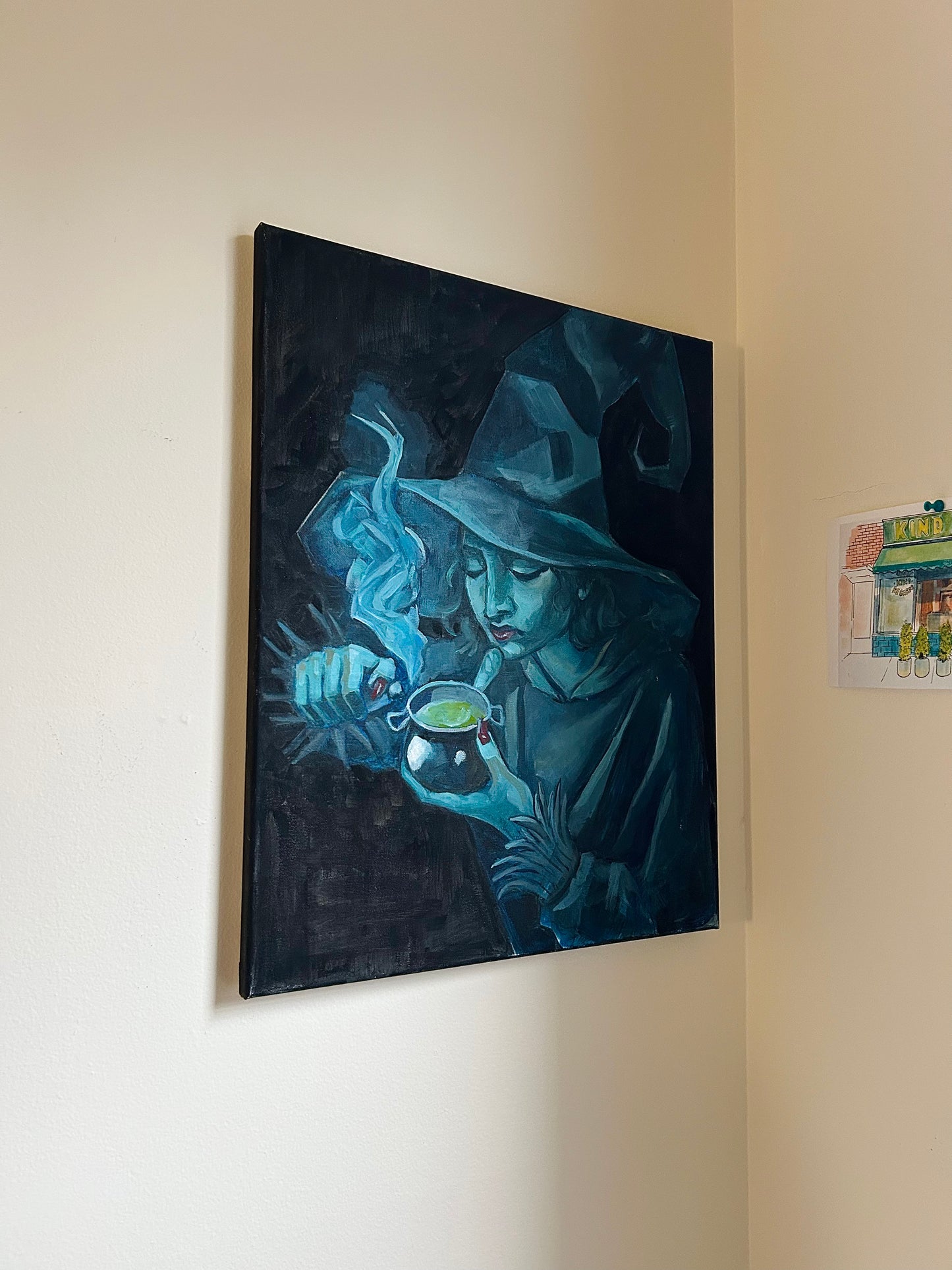 Witch and Smoking Cauldron